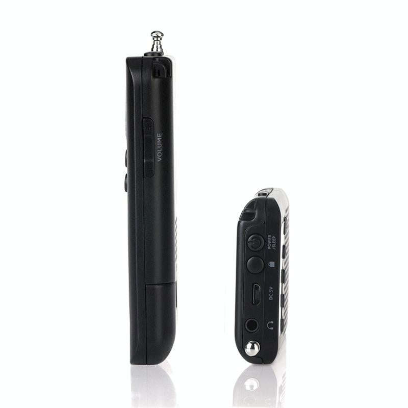 HRD-104 Mini Portable FM + AM Two Band Radio with Loudspeaker(Black)