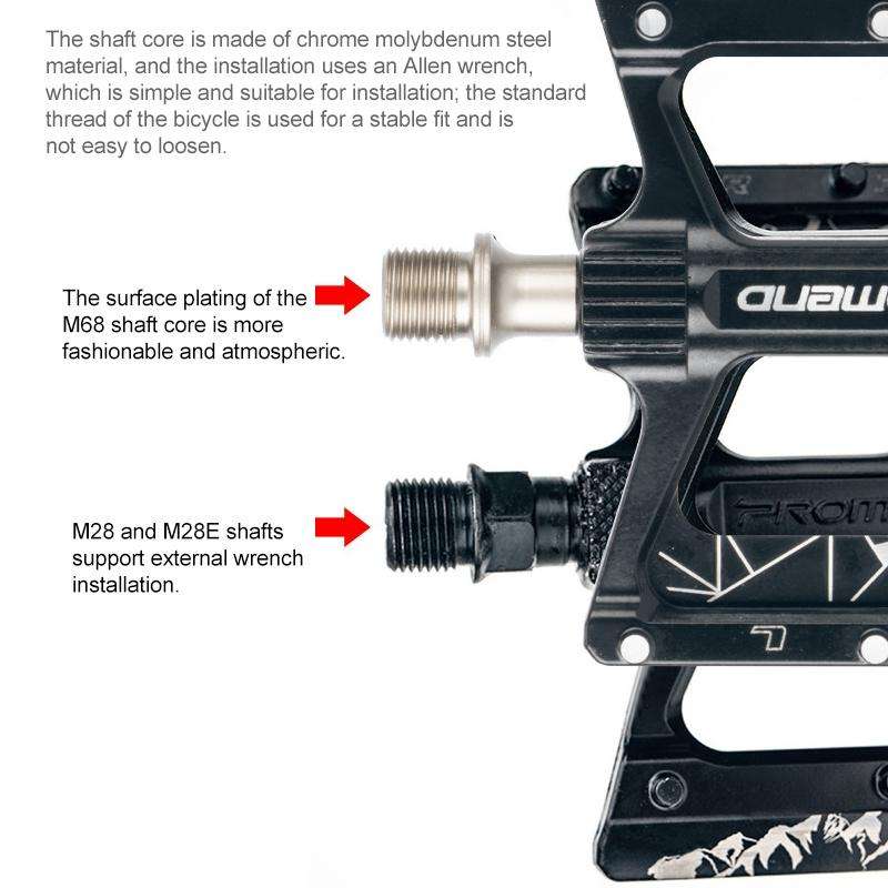 PROMEND PD-M68 1 Pair Mountain Bicycle Aluminum Alloy 3-Bearings Pedals