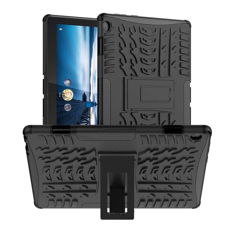 For Lenovo Tab M10 X605 / X505 Tire Texture Shockproof TPU+PC Protective Tablet Case with Holder(...