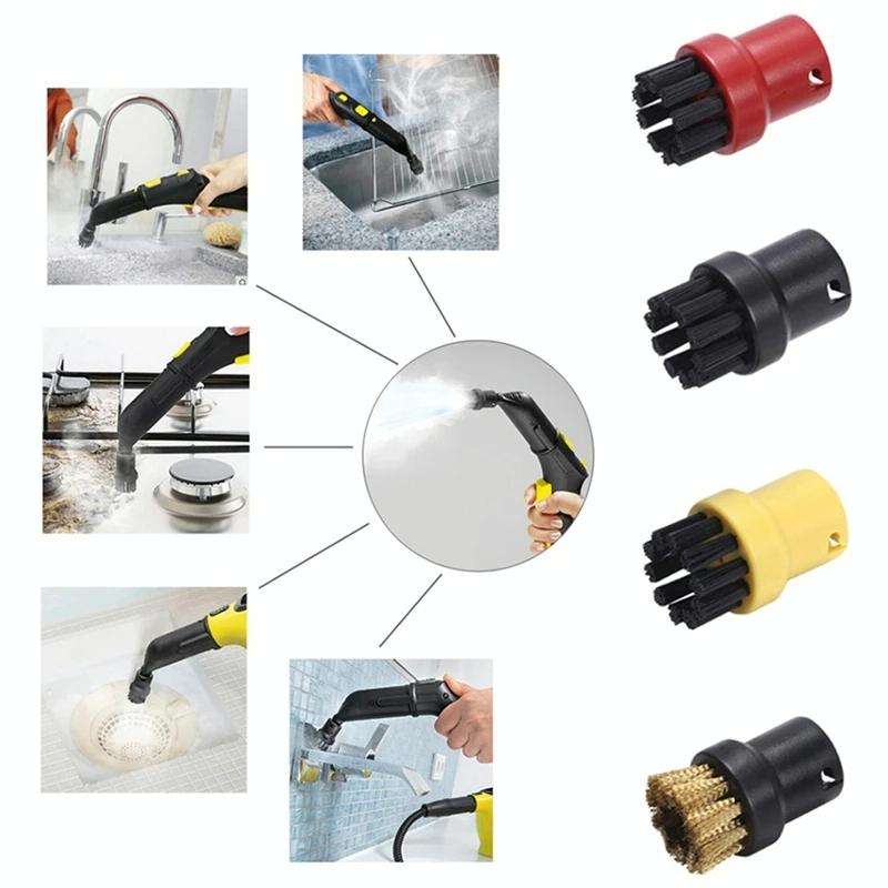 Steam Brush Heads Steamer Accessories For Karcher SC1 / SC2 / SC3 / SC4 / SC5, Style: Black