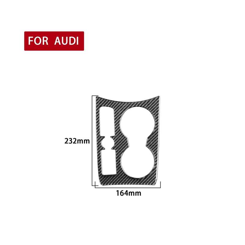 Carbon Fiber Car Water Cup Panel Decorative Sticker for Audi Q3 2013-2018,Left Drive
