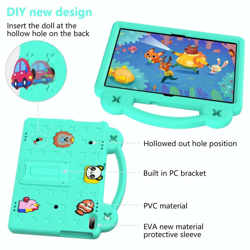 For Lenovo Tab M10 X605 / X505 / Tab P10 X705 Handle Kickstand Children EVA Shockproof Tablet Cas...