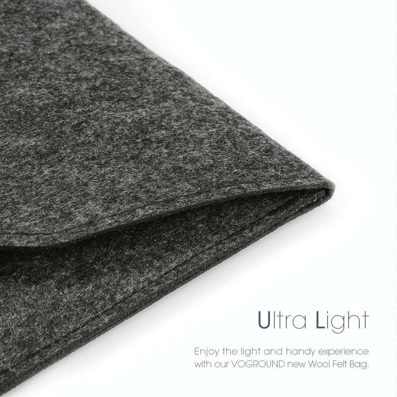 Portable Air Permeable Felt Sleeve Bag for MacBook Laptop, with Power Storage Bag, Size:15 inch(G...
