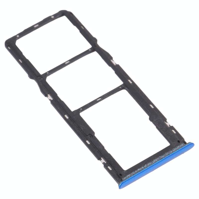 For OPPO Realme 5 SIM Card Tray + SIM Card Tray + Micro SD Card Tray (Blue)