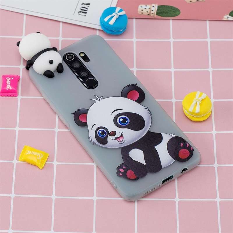 For Xiaomi Redmi Note 8 Pro Shockproof Cartoon TPU Protective Case(Panda)