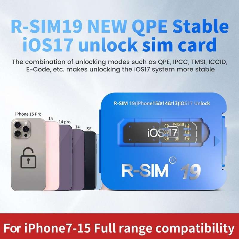 R-SIM 19 Turns Locked Phone Into Unlocked iOS17 System Universal 5G Unlocking Card