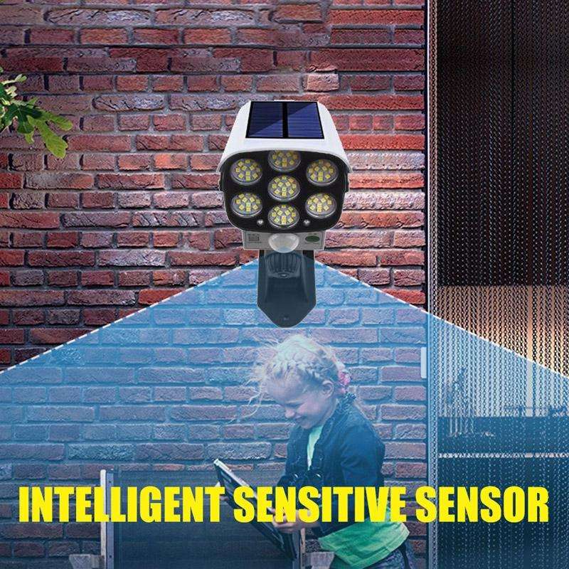 Solar Sensor LED Wall Light Simulation Surveillance Camera Glare Anti-Thief Street Lamp, Style: 3...