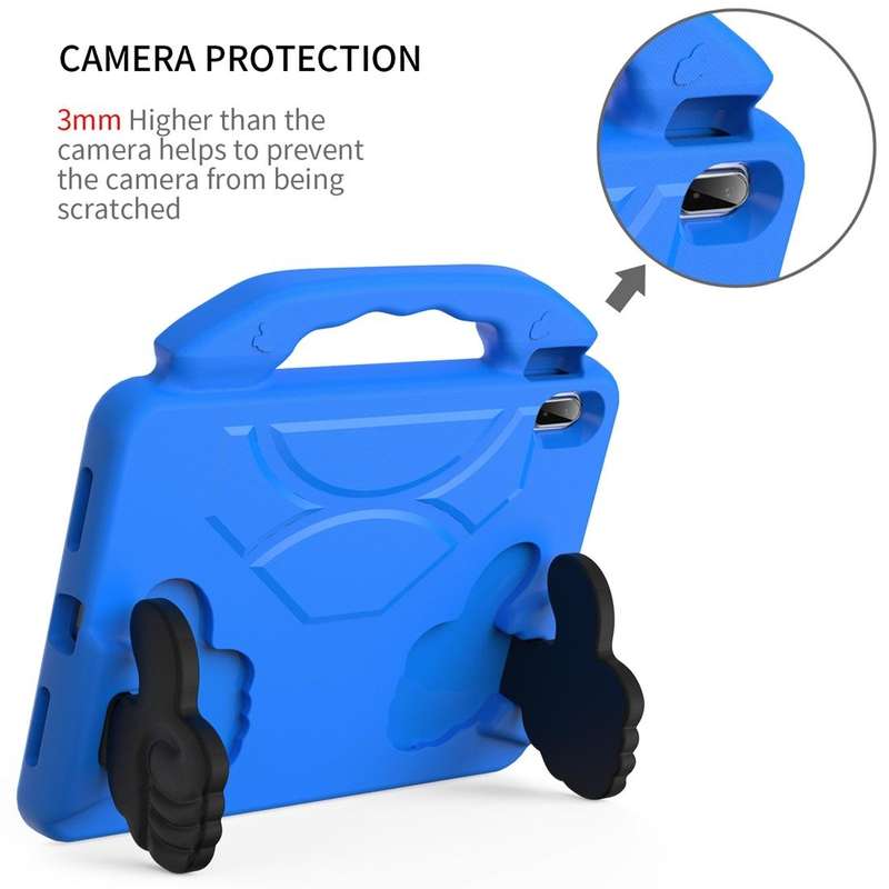 For iPad 10th Gen 10.9 2022 Children EVA Shockproof Tablet Case with Thumb Bracket(Blue)