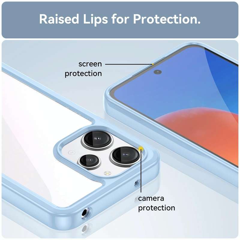 For Xiaomi Redmi 12 Colorful Series Acrylic + TPU Phone Case(Blue)