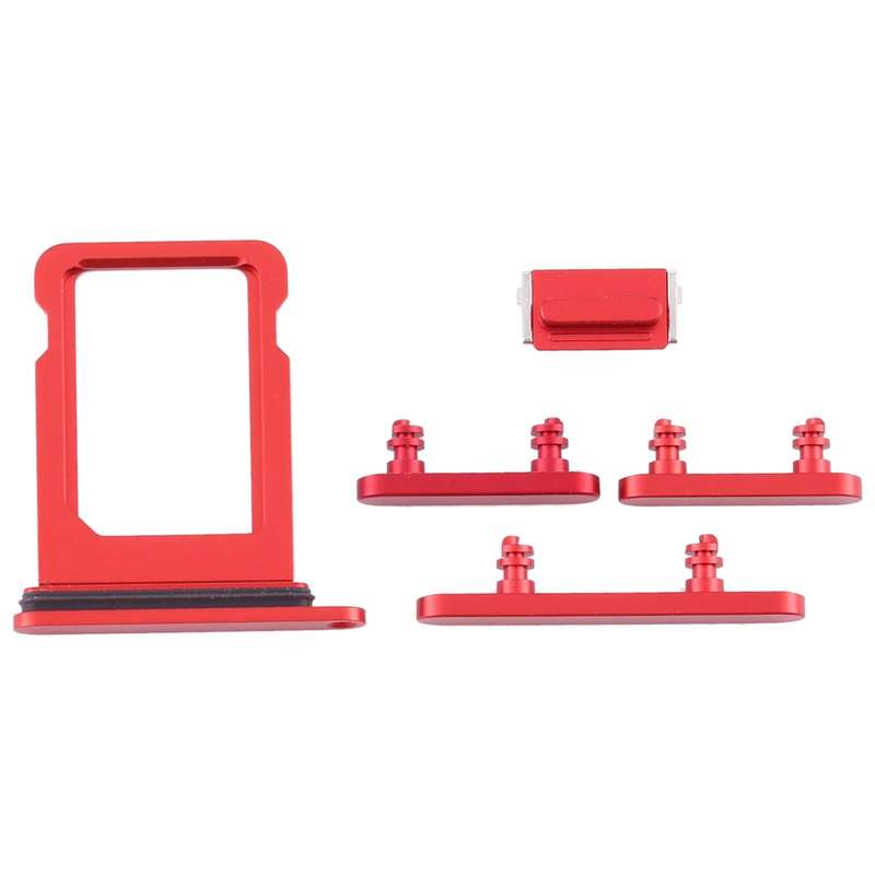 SIM Card Tray + Side Keys for iPhone 12 Mini(Red)