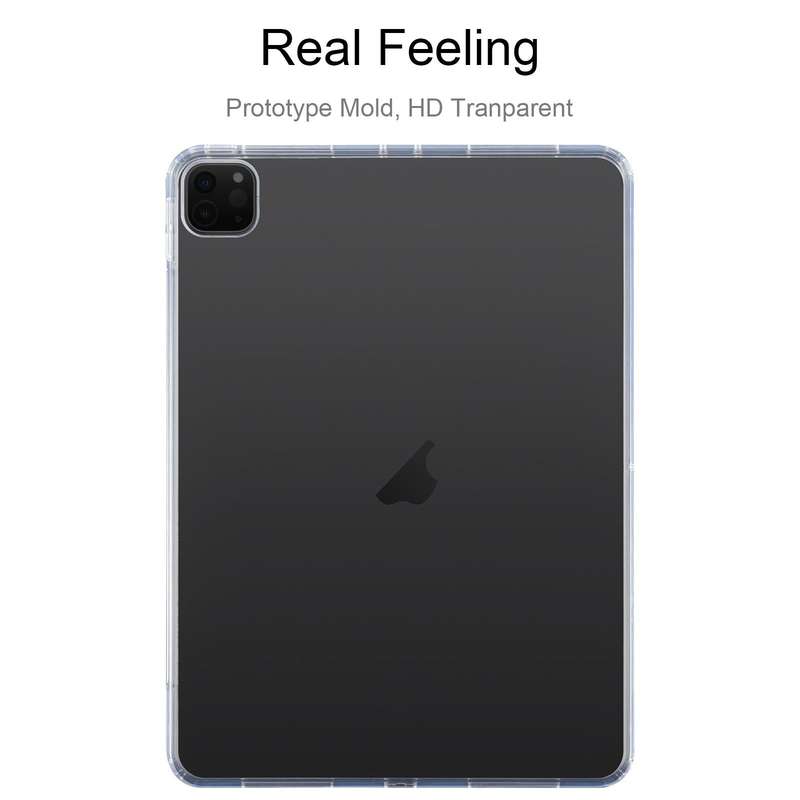 Clear Acrylic Shockproof TPU Tablet Case For iPad Pro 12.9 2022 / 2021 / 2020(Transparent)