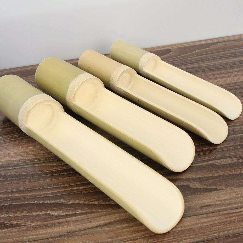 Shrimp Slip Spoon Bamboo Tube Hot Pot Restaurant Plate, Size: 3x20x13cm+Bamboo Slice