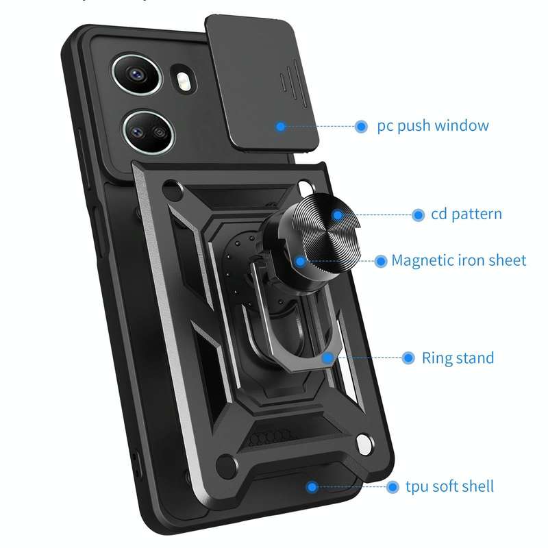 For Huawei nova 10 SE Sliding Camera Cover Design TPU+PC Phone Case(Gold)