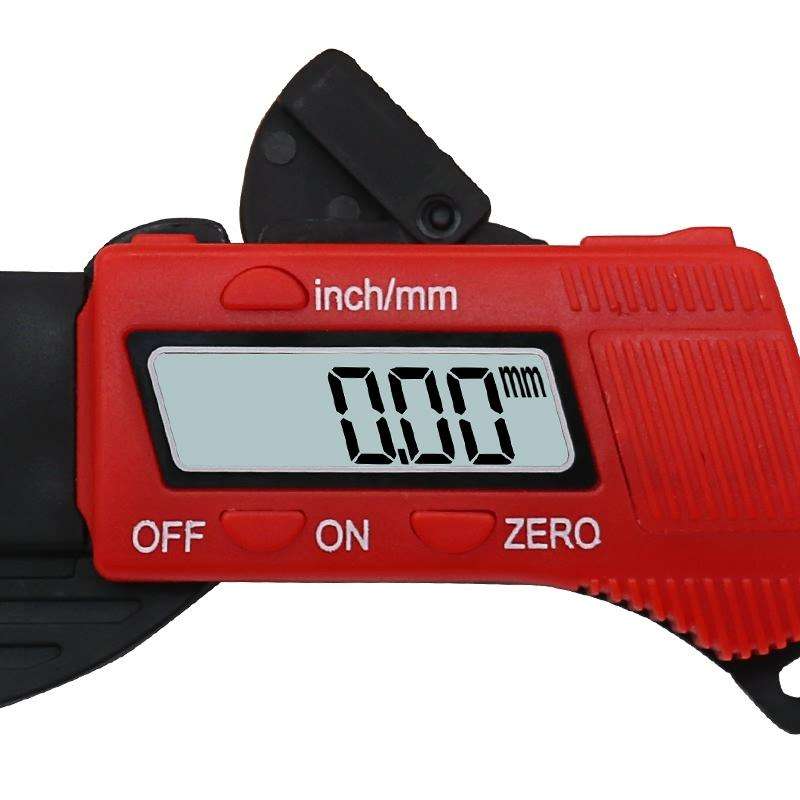 Plastic Electronic Digital Thickness Gauge Professional Construction Tools(Red)