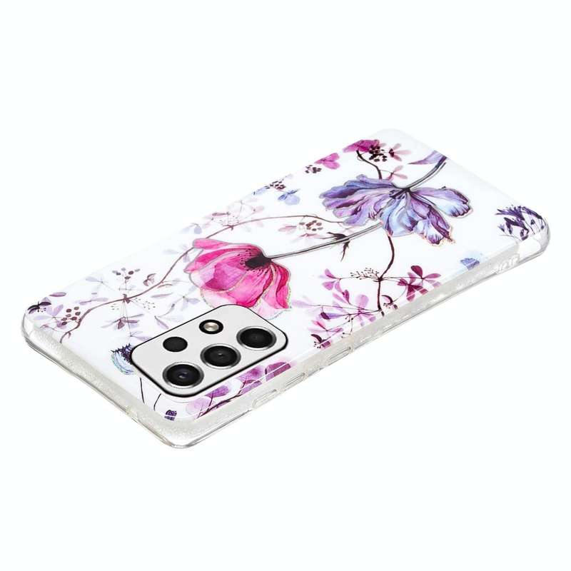 For Samsung Galaxy A53 5G Electroplating Pattern TPU Phone Case(Lotus)