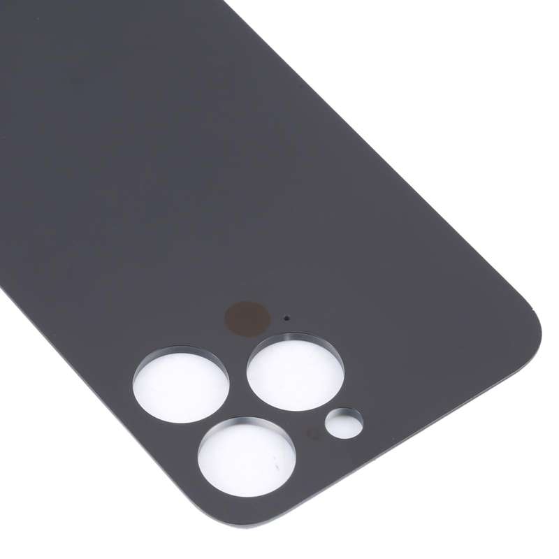 Easy Replacement Big Camera Hole Glass Back Battery Cover for iPhone 14 Pro(Black)