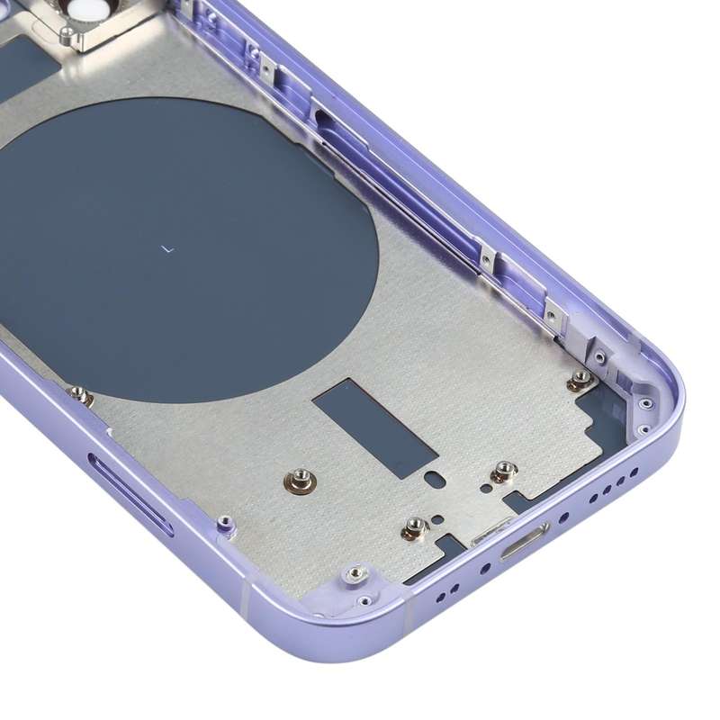 Back Housing Cover with SIM Card Tray & Side  Keys & Camera Lens for iPhone 12 mini(Purple)