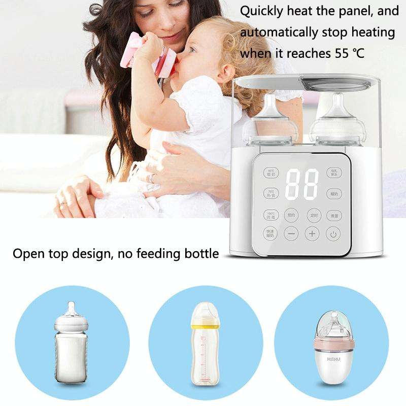 N20 2 In 1 Double Bottle Warmer Sterilization Machine, Plug Specifications: EU Plug(Green)