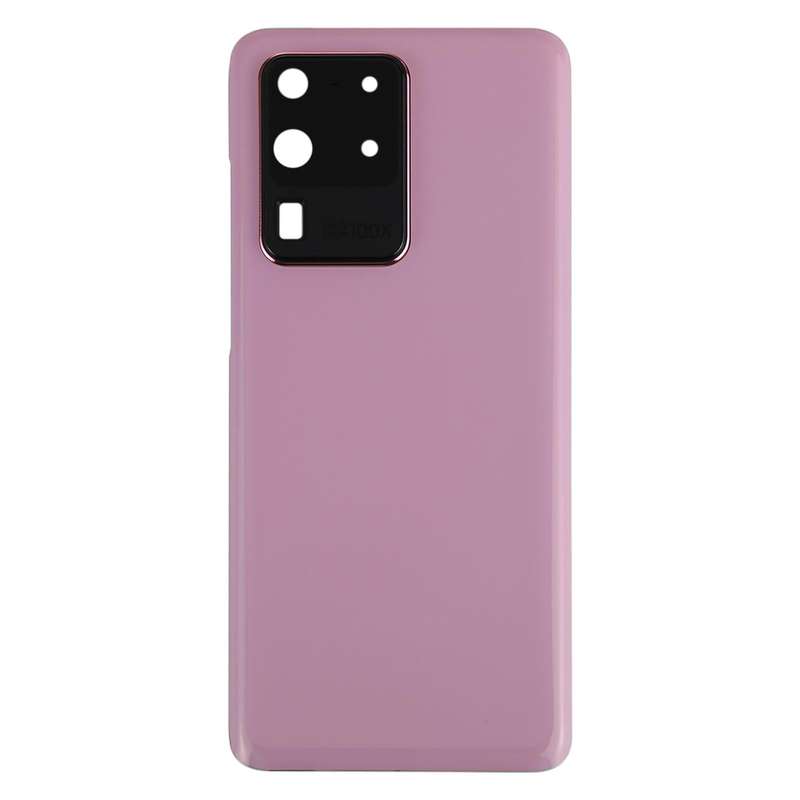 For Samsung Galaxy S20 Ultra Battery Back Cover with Camera Lens Cover (Pink)