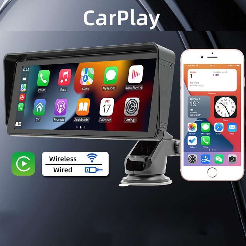 B5313 10.26 inch Portable Car MP5 Player Support CarPlay / Android Auto(Black)