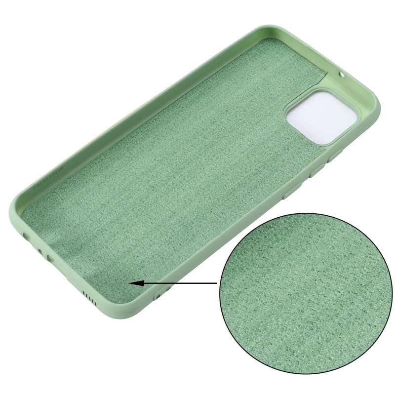 For Samsung Galaxy A03 166.6mm Color Liquid Silicone Phone Case(Green)