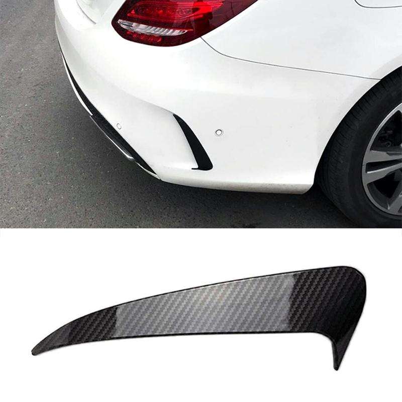 Car Rear Bumper Air Outlet Wind Knife Blade Decoration Sticker Strip for Mercedes-Benz C Class W2...
