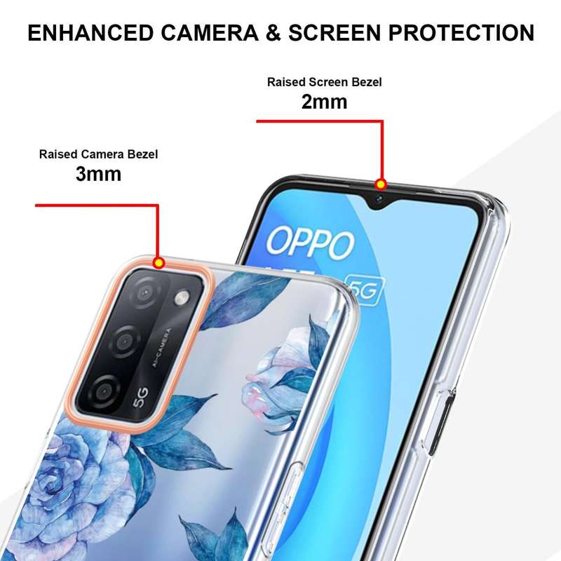 For OPPO A55 5G / A53S 5G / A54 4G / A16 / A54S 4G Flowers and Plants Series IMD TPU Phone Case(O...