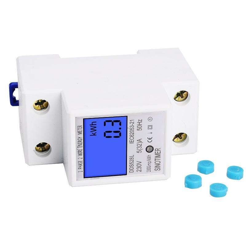 DDS528L Backlight Display Home Single-phase Rail Energy Meter 5-32A(230V 50Hz)