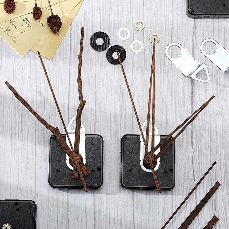 Quartz Clock Dial Repair Kit DIY Wall Clock Parts,Spec: Movement+S04 Wooden Needle
