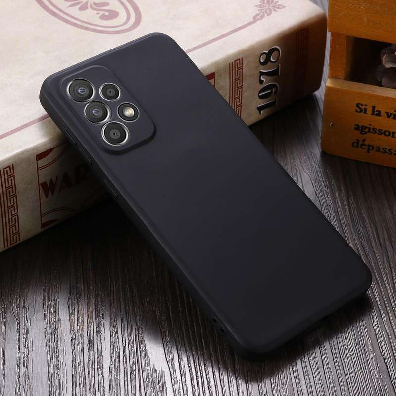 For Samsung Galaxy A33 5G Color Liquid Silicone Phone Case(Black)