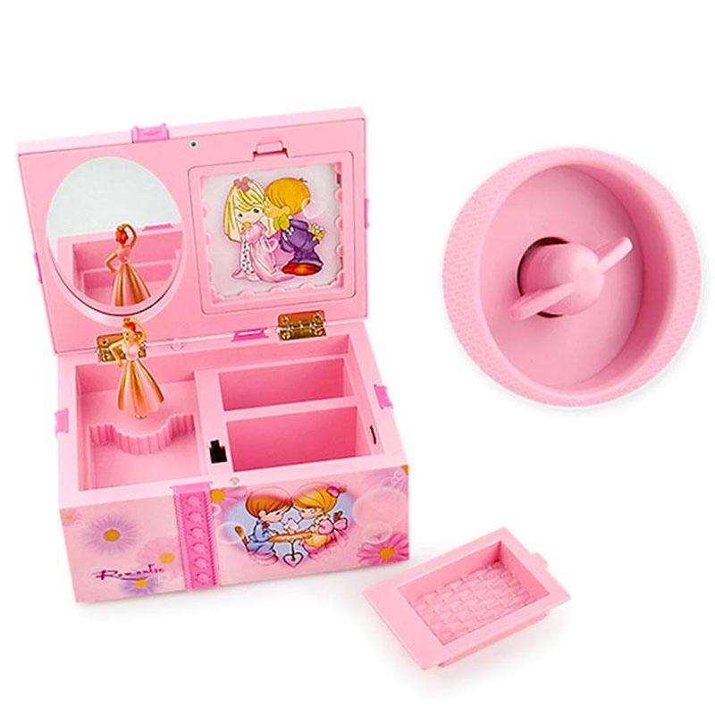 Girly Heart Dancing Girl Jewelry Storage Music Box, Style:Swing(Purple)