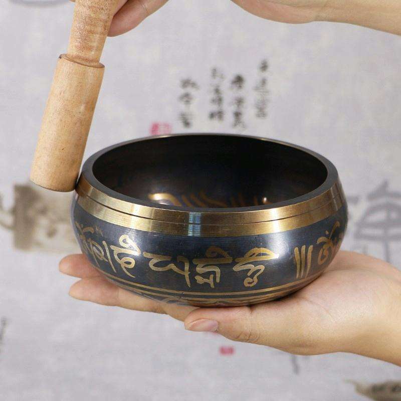 FB02-T8 Buddha Sound Bowl Yoga Meditation Bowl Home Decoration, Random Color And Pattern Delivery...