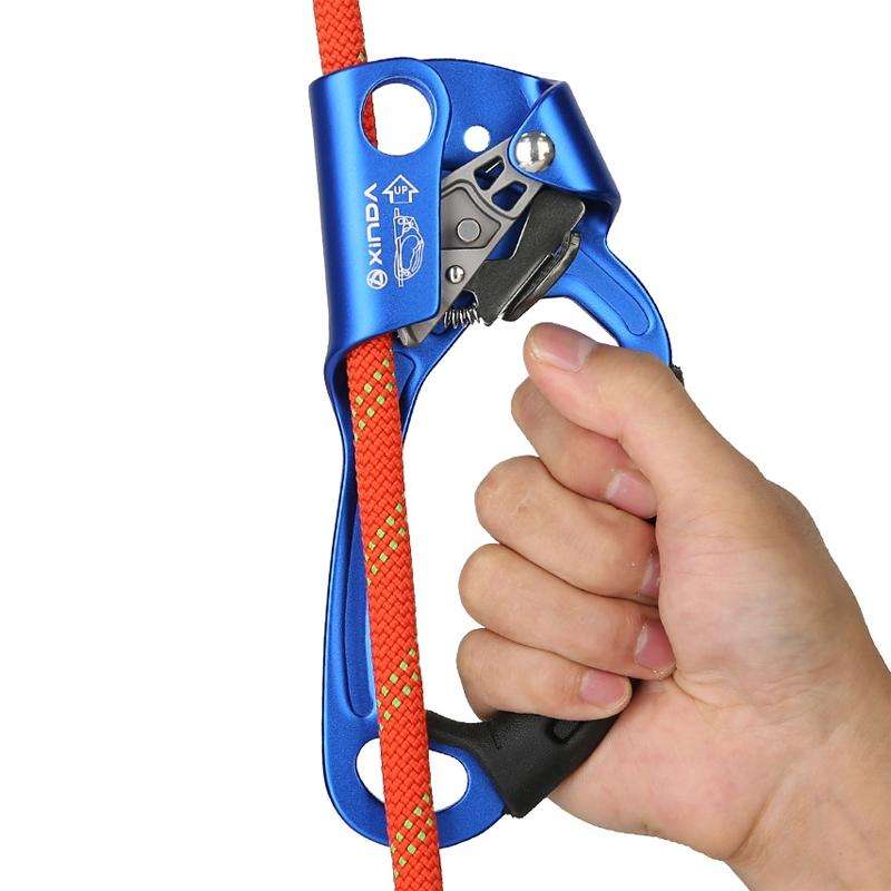 XINDA TP-8606 Outdoor Rock Climbing Aerial Work Anti-fall Handheld Rope Gripper for 8-12mm Diamet...