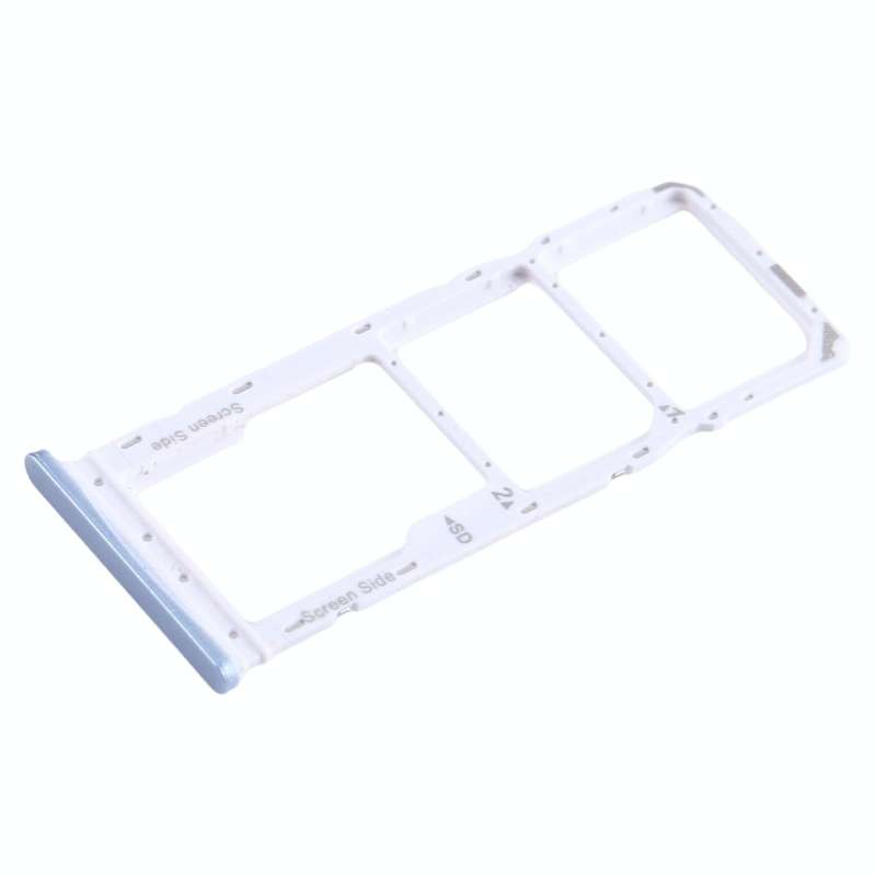 For Infinix Smart 7 India X6517 SIM Card Tray + SIM Card Tray + Micro SD Card Tray (Blue)