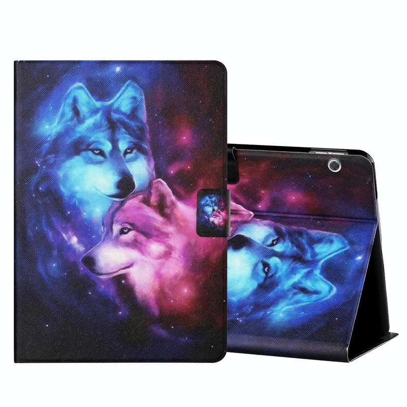 For Huawei MediaPad T5 10 inch Colored Drawing Horizontal Flip Leather Case with Holder & Card Sl...