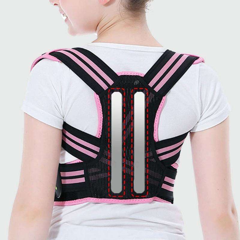 Children Kyphosis Correction Belt Strengthens Support and Fixes Straight Back Artifact, Size:M(Pink)