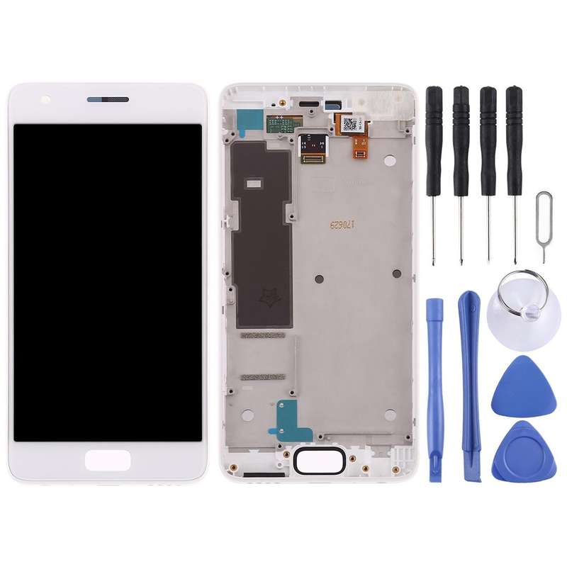 OEM LCD Screen for Lenovo ZUK Z2 Digitizer Full Assembly with Frame (White)