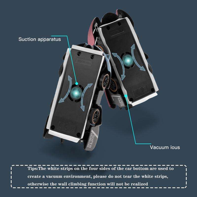 Remote Control Wall Climbing Car Mini Electric Remote Control Car Children Toy(Blue Lightning Han...