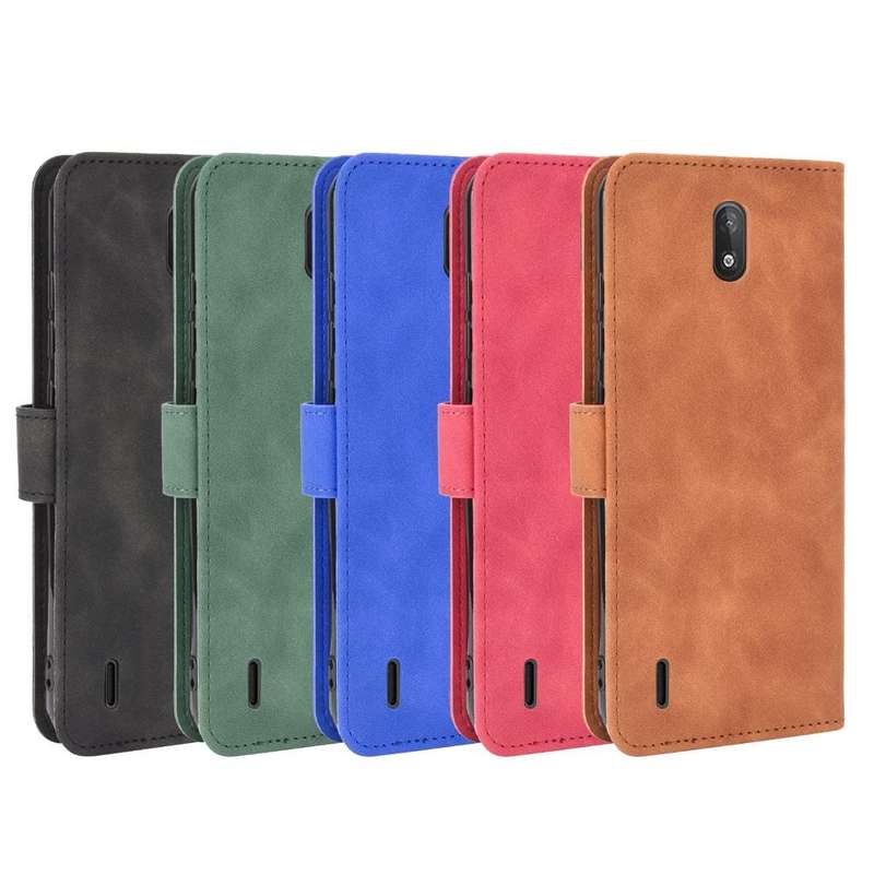 For Nokia C2 Solid Color Skin Feel Magnetic Buckle Horizontal Flip Calf Texture PU Leather Case w...
