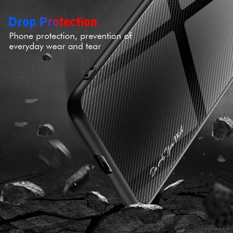 For Honor X8 Texture Gradient Glass TPU Phone Case(Black)