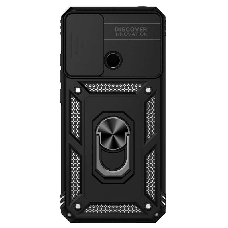 For Samsung Galaxy A03 Sliding Camshield Holder Phone Case(Black)