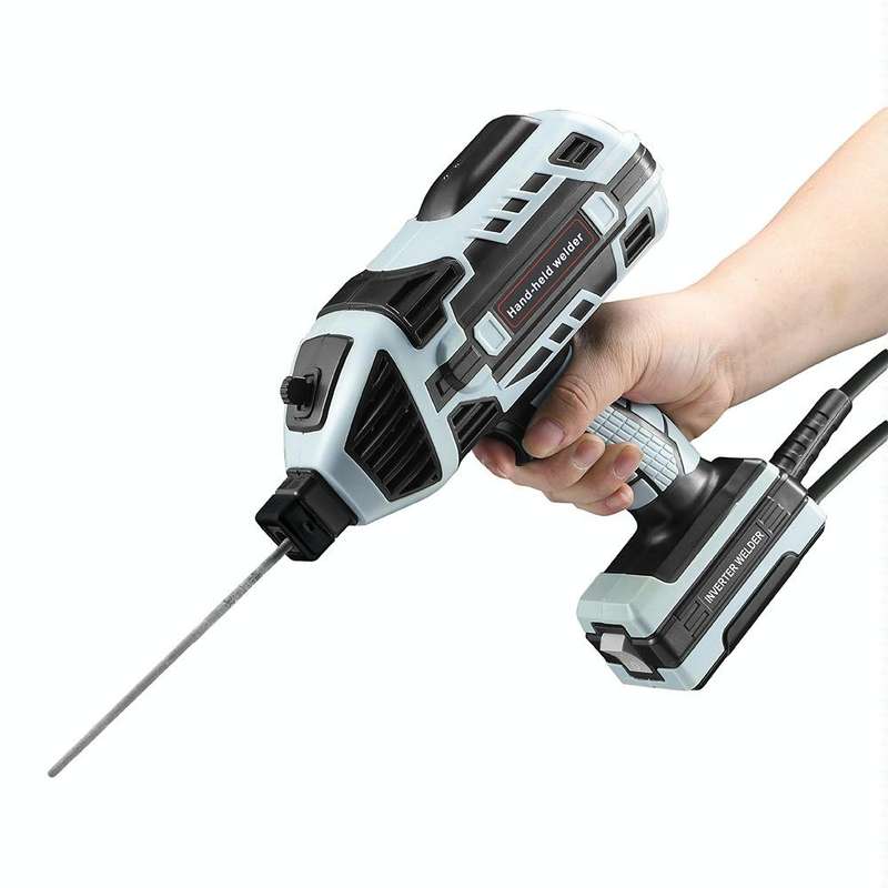 Handheld Welding Machine Home Small Portable Inverter Welder(Gray EU Plug 220V)