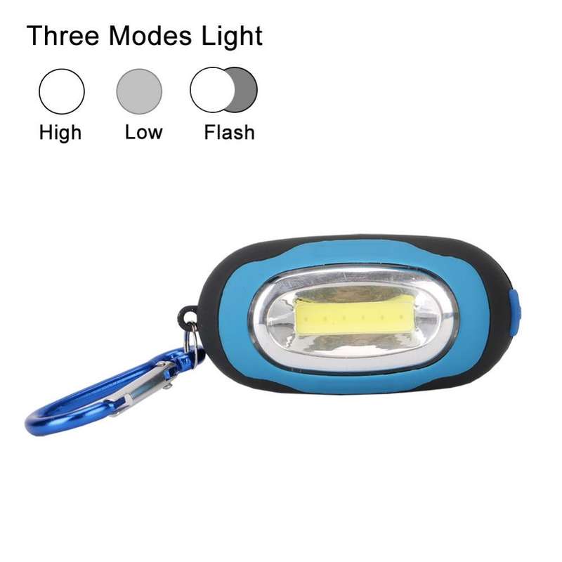 Portable Mini Keychain Pocket Torch COB LED Light Flashlight Lamp with 3 Modes(Yellow)