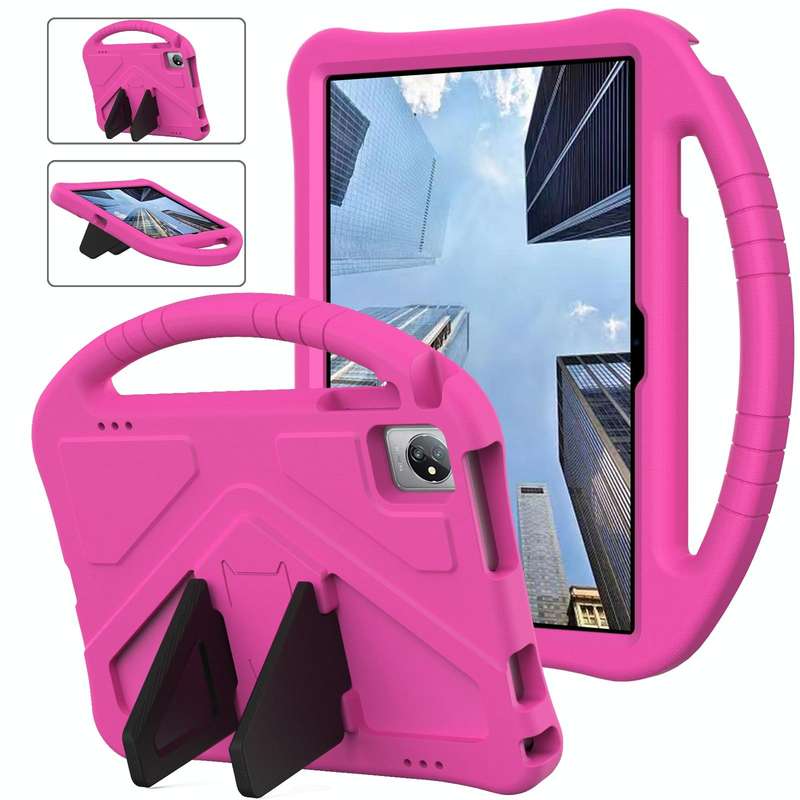 For Blackview Tab 8 WiFi 10.1 2023 EVA Shockproof Tablet Case with Holder(Rose Red)