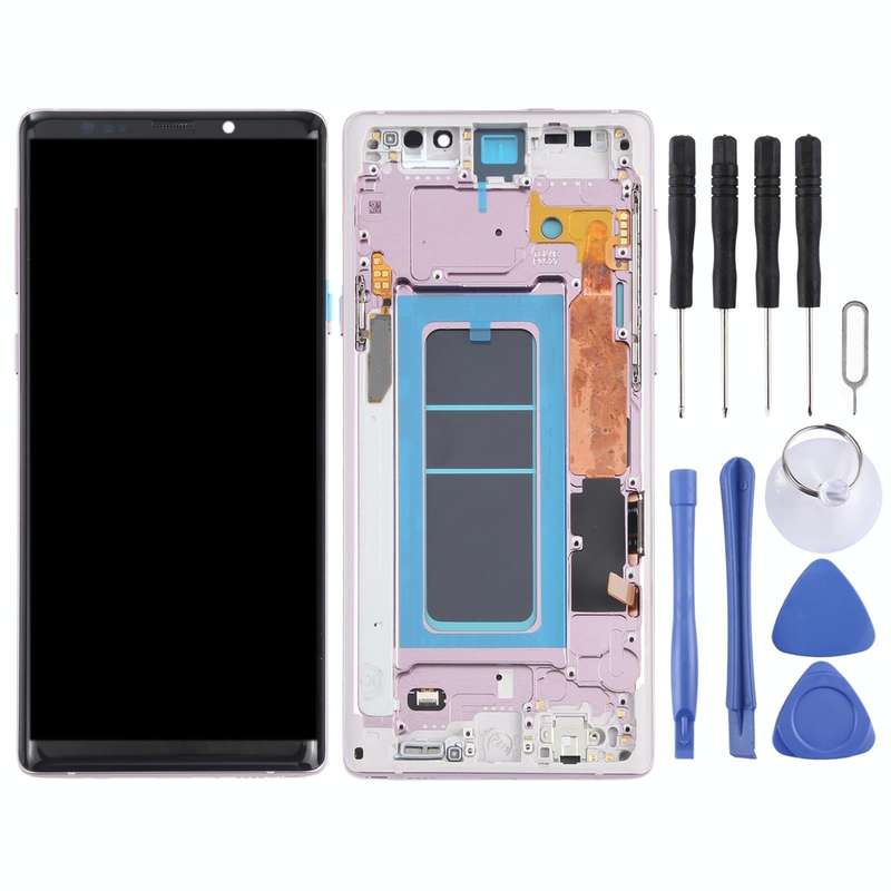 OLED LCD Screen for Samsung Galaxy Note9 SM-N960 Digitizer Full Assembly with Frame (Purple)