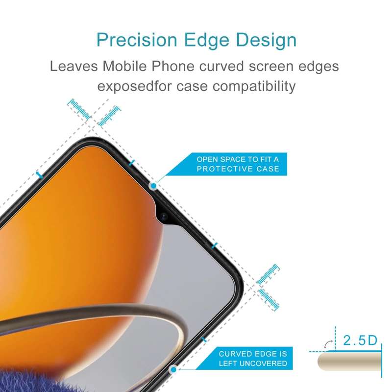 For Huawei nova Y61 / Enjoy 50z 50pcs 0.26mm 9H 2.5D Tempered Glass Film