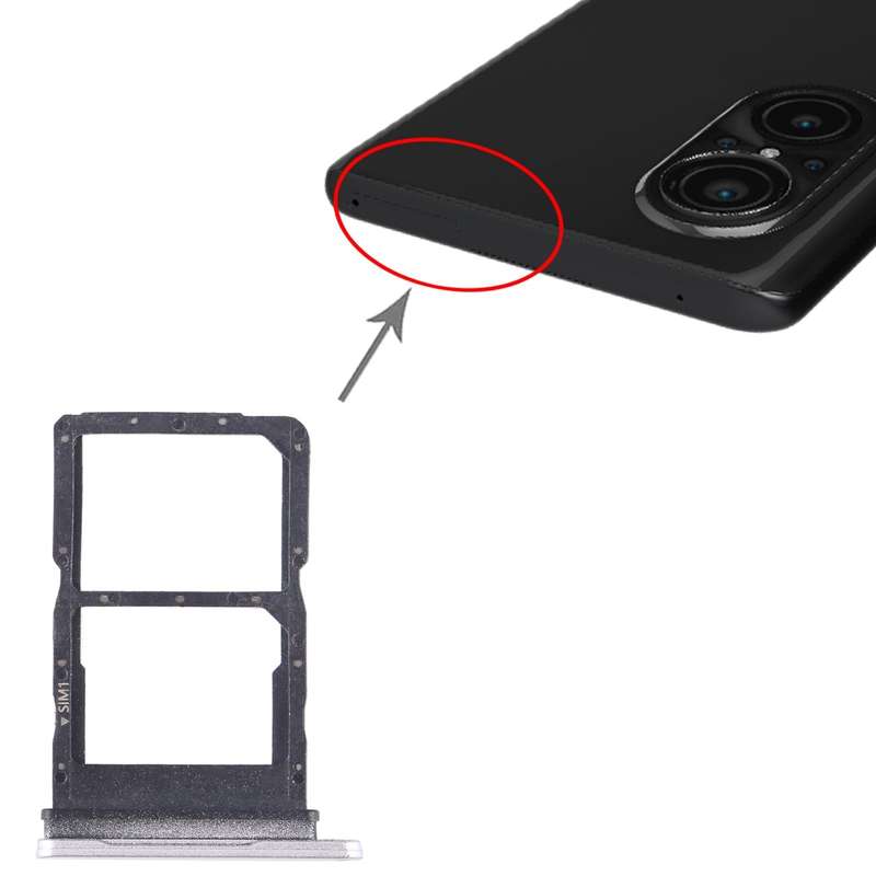 For Huawei Nova 9 SE 5G SIM + SIM Card Tray (Silver)