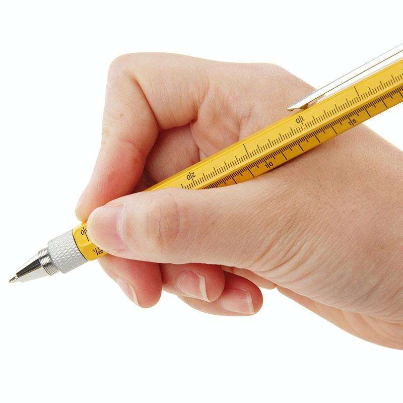 Multi-functional 6 in 1 Professional Stylus Pen(Black)