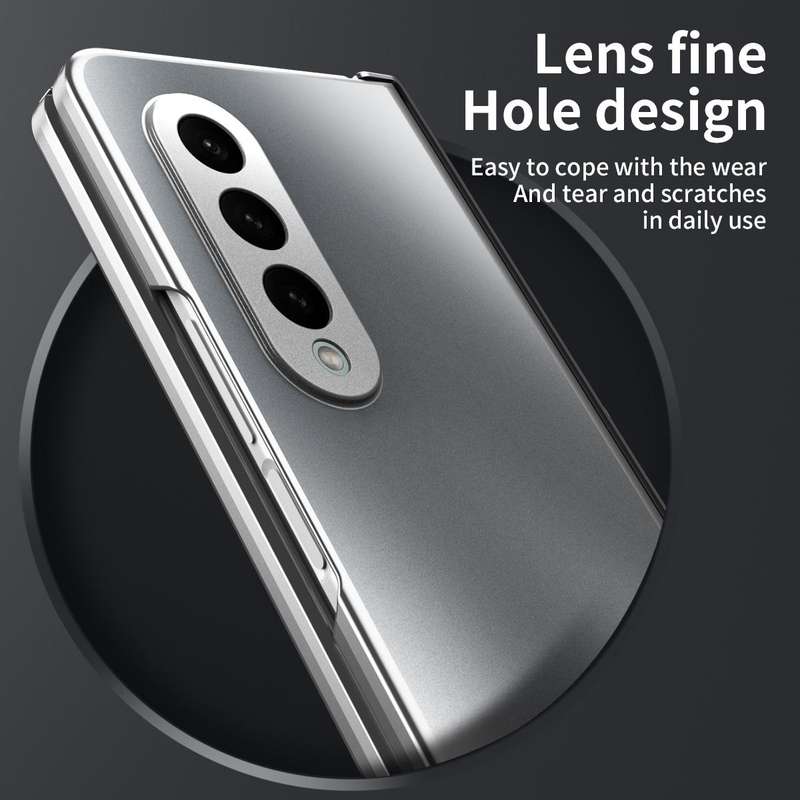 For Samsung Galaxy Z Fold4 5G Integrated Electroplating Folding All-inclusive Phone Case(Silver)