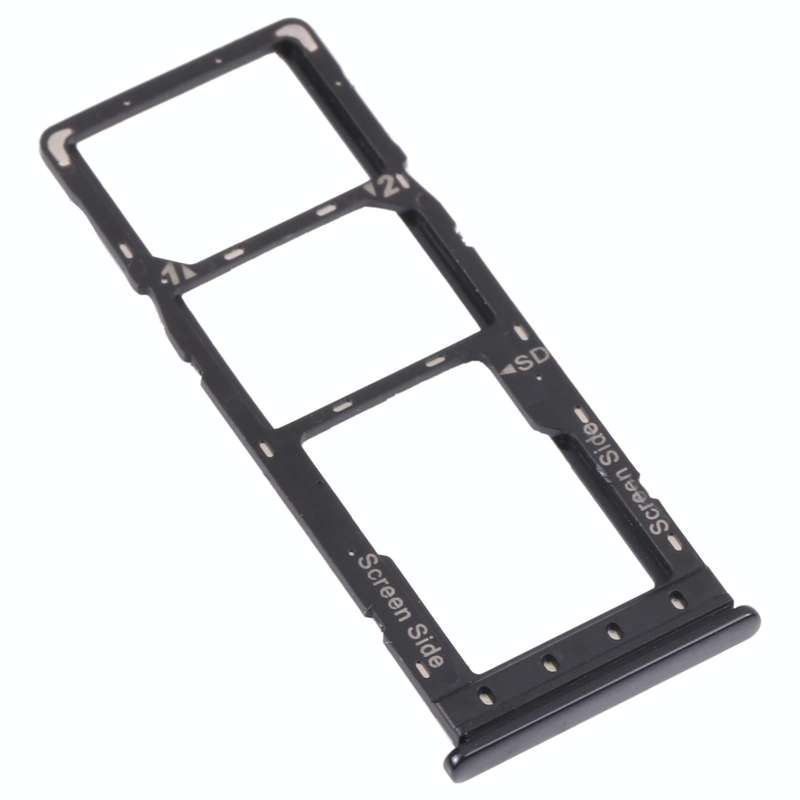 For Infinix S4 X626 SIM Card Tray + SIM Card Tray + Micro SD Card Tray (Black)